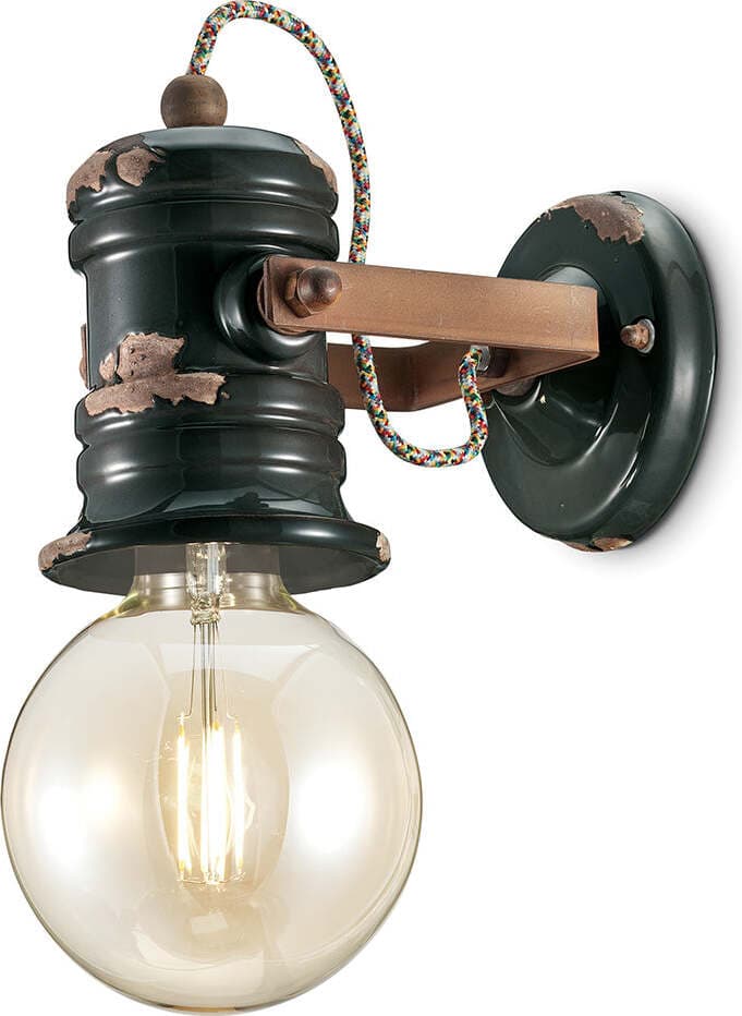 Applique-Industrial-Minimal-Urban-Ferro-E-Ceramica-Vintage-Nero-1-Luce-E27
