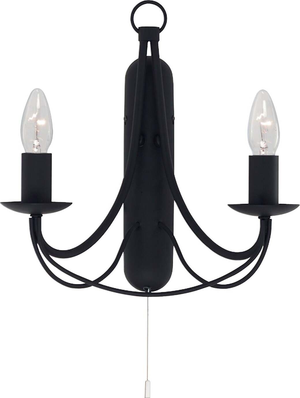 Applique-Industrial-Nordico-Maypole-Acciaio-Nero-2-Luci-E14