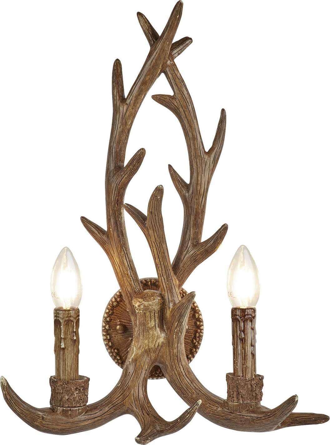 Applique-Industrial-Nordico-Stag-Policarbonato-Marrone-2-Luci-E14