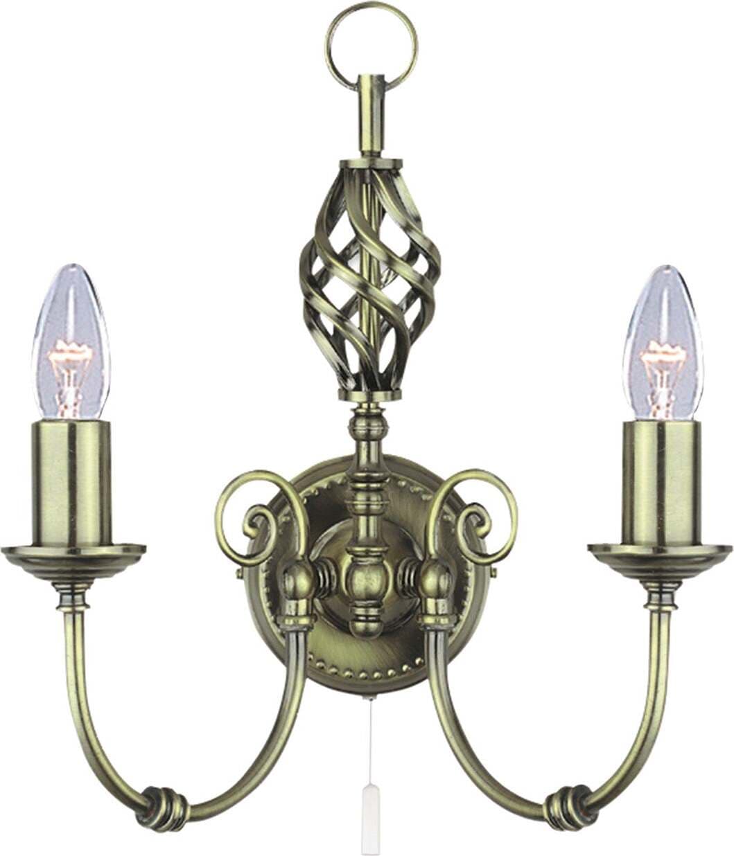 Applique-Industrial-Nordico-Zanzibar-Acciaio-Ottone-2-Luci-E14