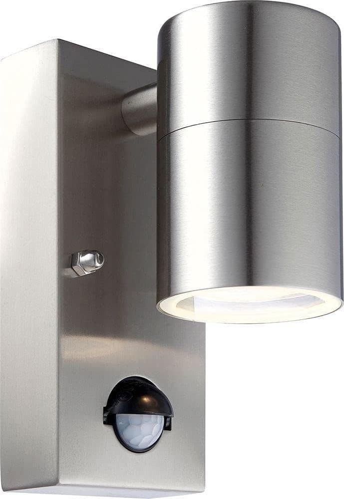 APPLIQUE LAMPADA DA PARETE CORPO IN ALLUMINIO CON SENSORE MOVIMENTO GU10 IP44 Trade Shop italia - Napoli, Commerciovirtuoso.it