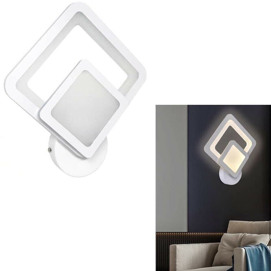 Applique Led A Forma Di Rombo In Vetro Lampada 12 W Da Parete Luce Calda 3000k Universo in Applique GloriaShopOnline - San Prisco, commercioVirtuoso.it