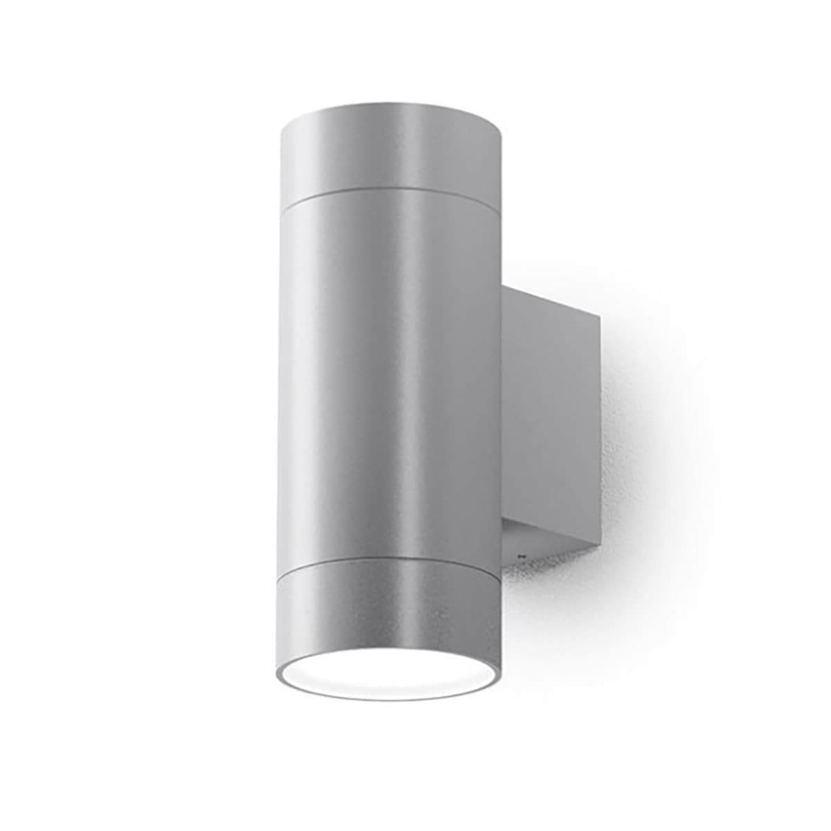 Applique-led-Gea-Led-LILY-B-GES1066-GU10-IP54-grigio-lampada-parete-alluminio-biemissione-moderno