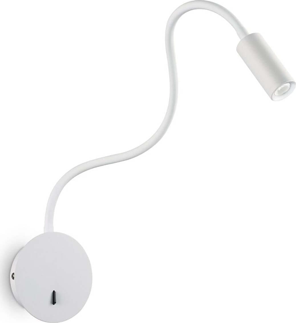 Applique-led-Ideal-Lux-FOCUS-2AP-203171-metallo-gomma-lampada-parete-orientabile
