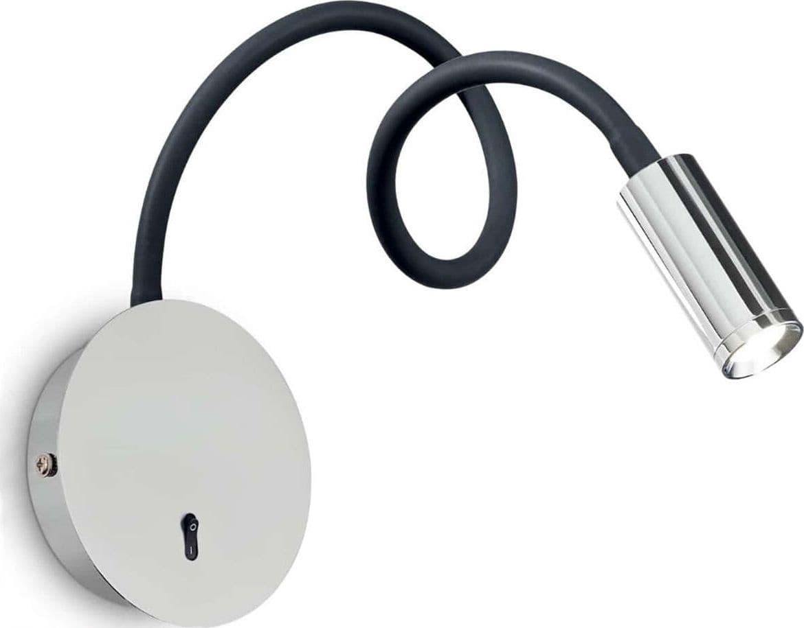 Applique-led-Ideal-Lux-FOCUS-2AP-203188-metallo-gomma-lampada-parete-orientabile