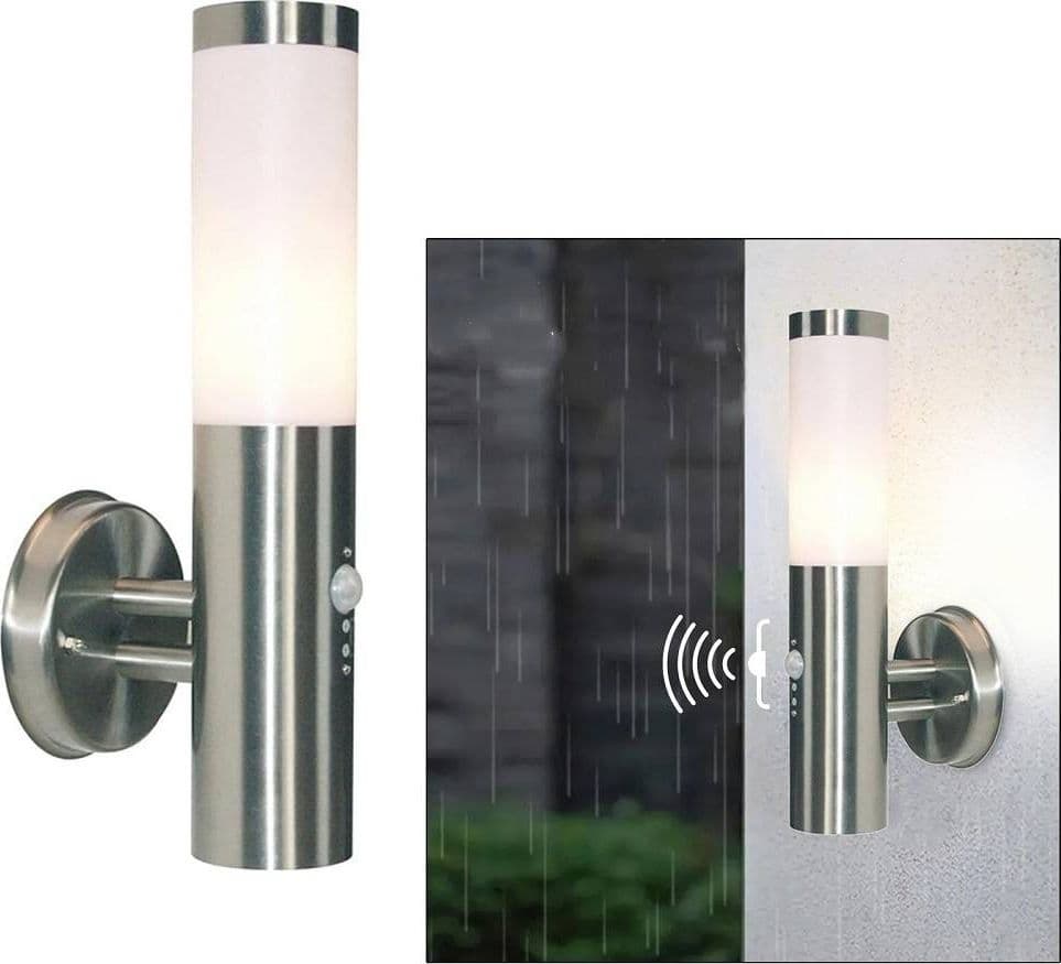 APPLIQUE LED LAMPADA E27 PARETE SENSORE MOVIMENTO LUCE ESTERNI GIARDINO IP44 230V in Lampade da parete Trade Shop italia - Napoli, commercioVirtuoso.it