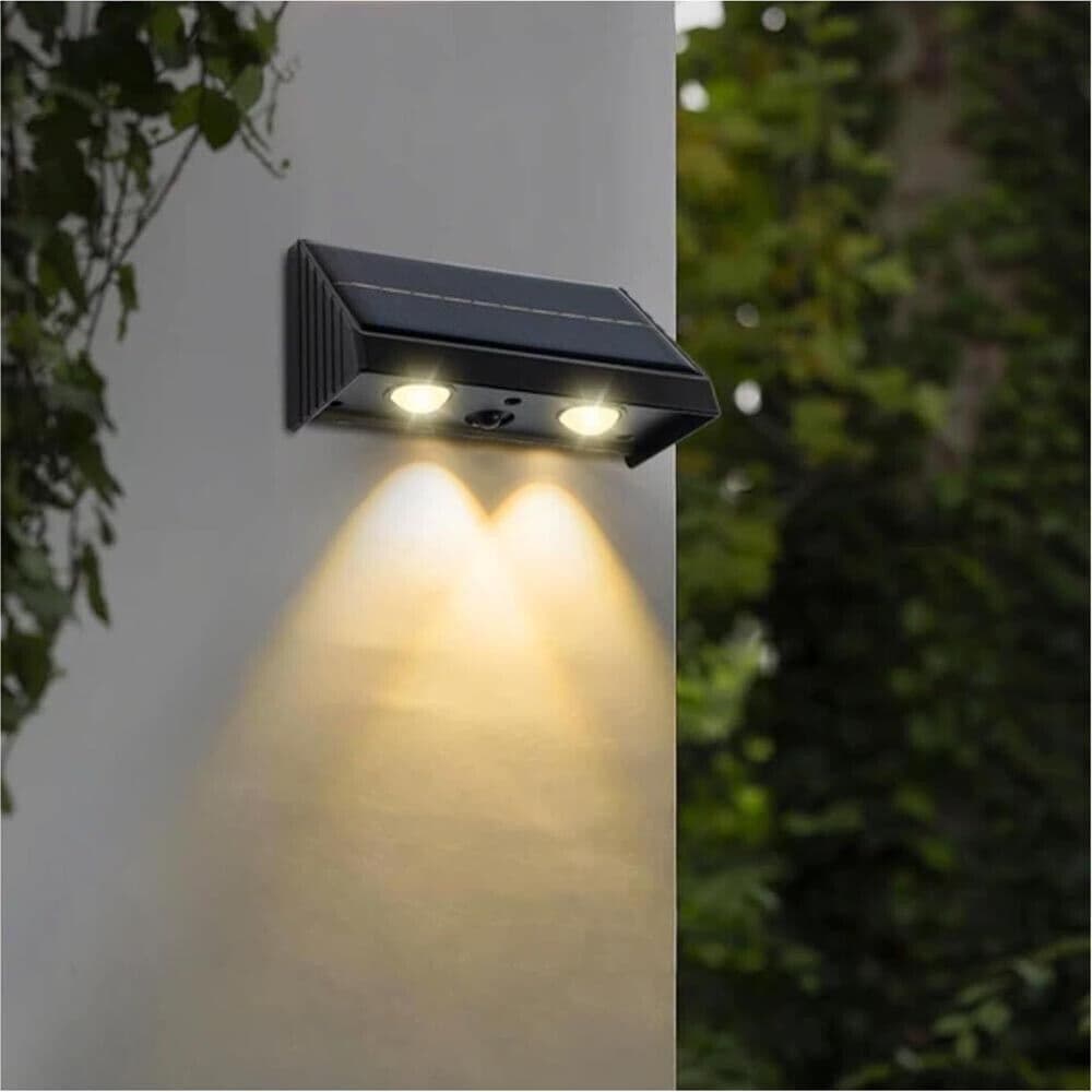 Applique Led Luce Calda 3 Watt Pannello Solare 5v Lampada Da Parete Esterno Ip65 in Lampade da parete GloriaShopOnline - San Prisco, commercioVirtuoso.it