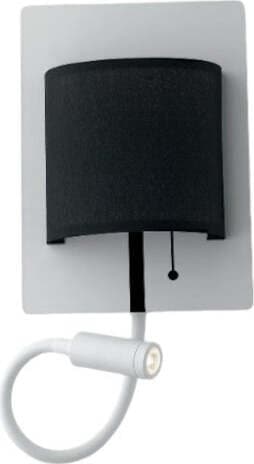 Applique-Led-Pop-Bianco/Nero-6W-480Lm-+-3W-100Lm-4000K-22X16X7,5Cm