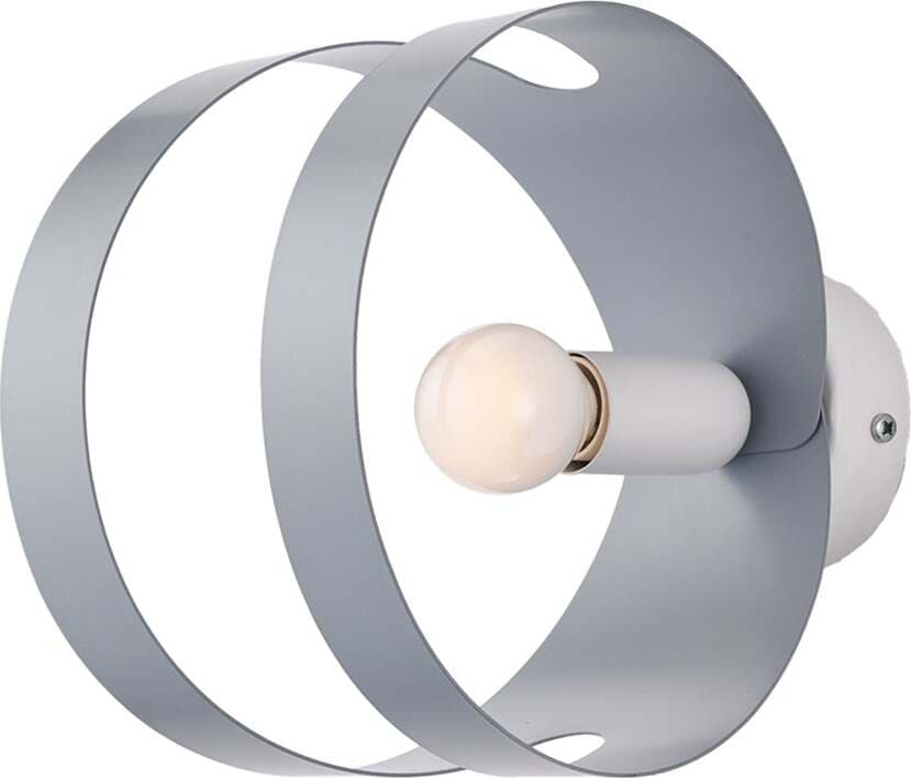 Applique-Moderna-1-Luce-Peter-In-Ferro-Bianco-Grigio-Taglio-Laser