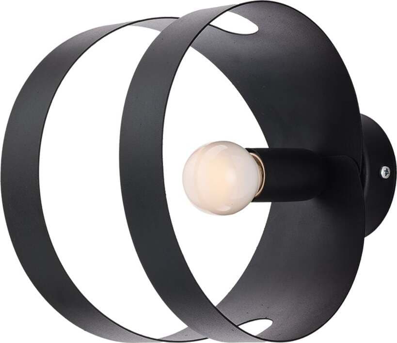 Applique-Moderna-1-Luce-Peter-In-Ferro-Nero-Taglio-Laser