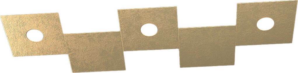 Applique-Moderna-5-Moduli-Eccentric-Metallo-Foglia-Oro-3-Luci-Gx53