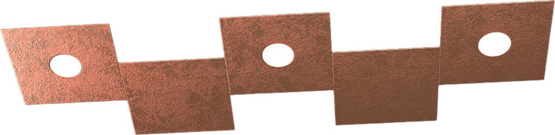 Applique-Moderna-5-Moduli-Eccentric-Metallo-Foglia-Rame-3-Luci-Gx53