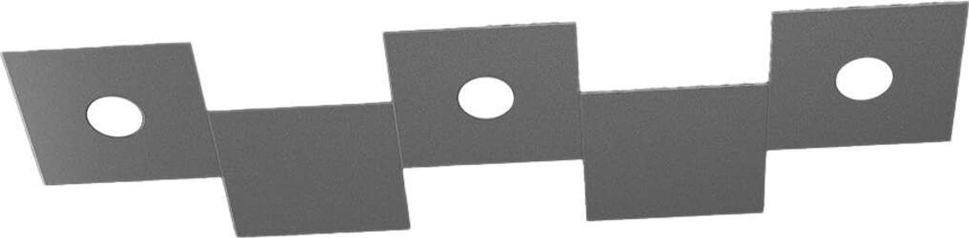Applique-Moderna-5-Moduli-Eccentric-Metallo-Grigio-Antracite-3-Luci-Gx53