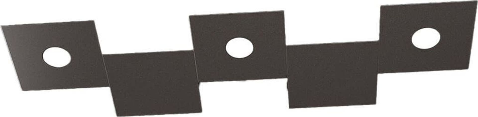 Applique-Moderna-5-Moduli-Eccentric-Metallo-Marrone-3-Luci-Gx53