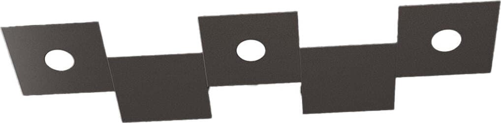 Applique-Moderna-5-Moduli-Eccentric-Metallo-Marrone-3-Luci-Gx53