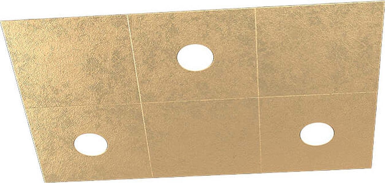 Applique-Moderna-6-Moduli-Eccentric-Metallo-Foglia-Oro-3-Luci-Gx53