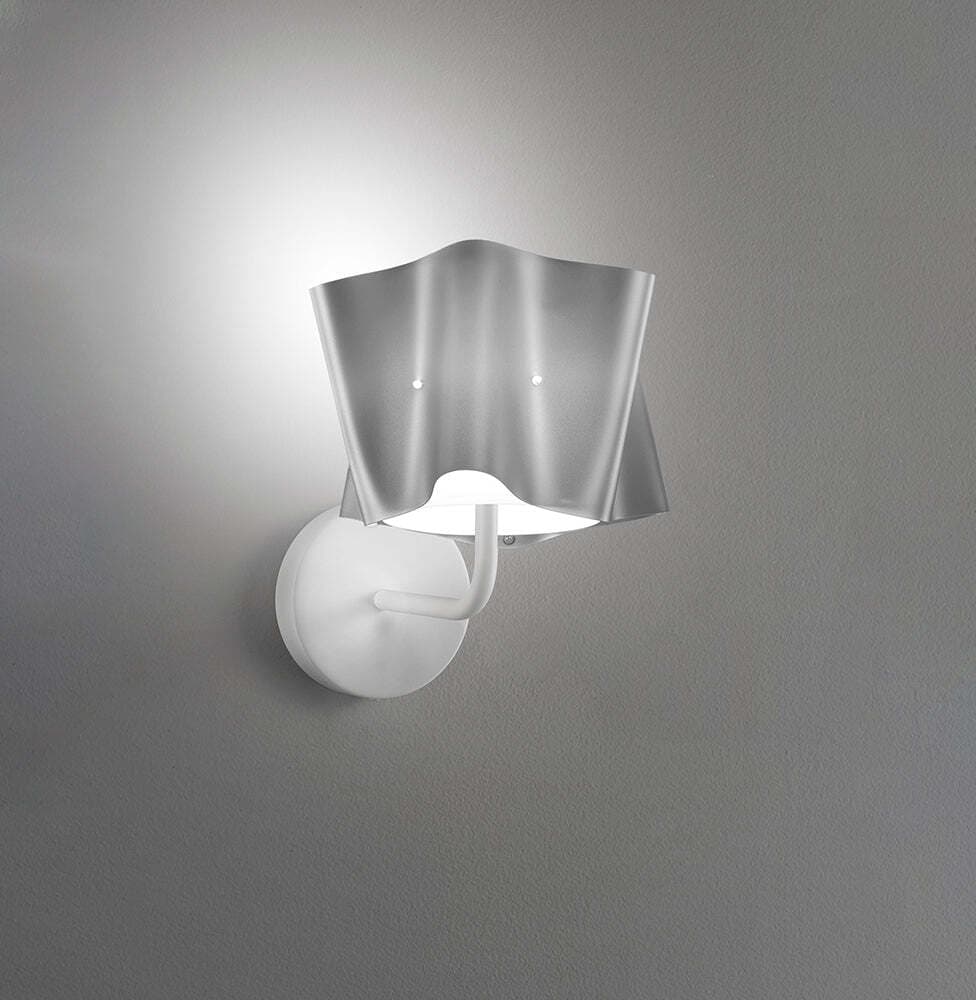 Applique-Moderna-A-1-Luce-Folio-In-Polilux-Silver-Made-In-Italy