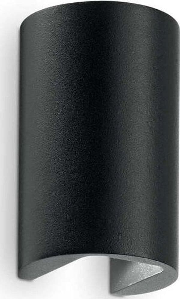 Applique-Moderna-Apollo-Alluminio-Nero-2-Luci-Led-6W-4000K-Luce-Naturale