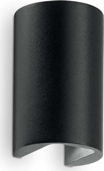 Applique-Moderna-Apollo-Alluminio-Nero-2-Luci-Led-6W-4000K-Luce-Naturale