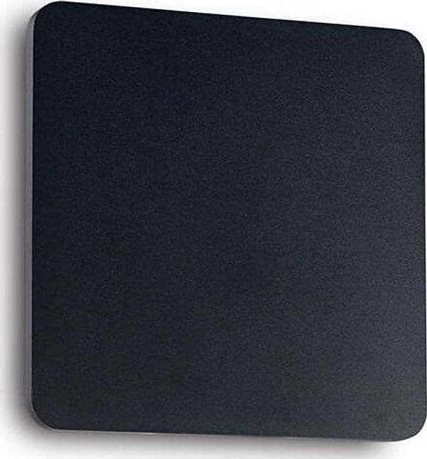 Applique-Moderna-Cover-Alluminio-Nero-Led-9,5W-3000K-Luce-Calda-Quadr.