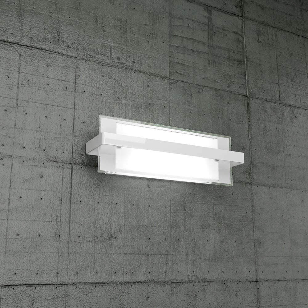 Applique-Moderna-Cross-Metallo-E-Vetro-Bianco-2-Luci-E27-44Cm