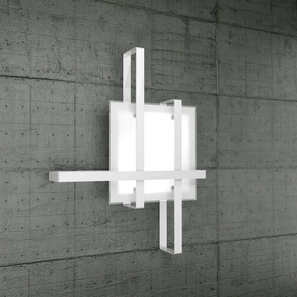 Applique-Moderna-Cross-Metallo-E-Vetro-Bianco-2-Luci-E27-53Cm