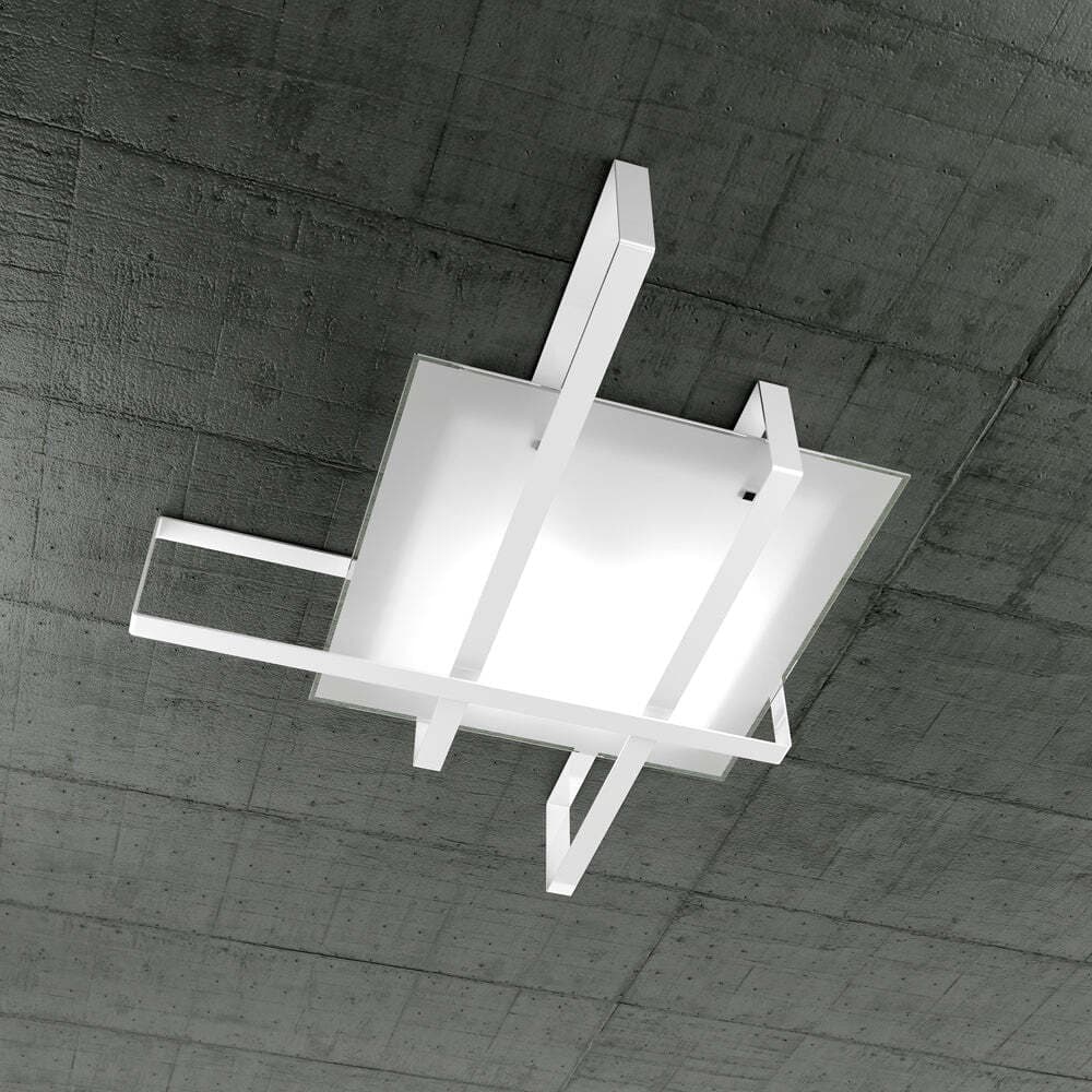 Applique-Moderna-Cross-Metallo-E-Vetro-Bianco-4-Luci-E27-74Cm