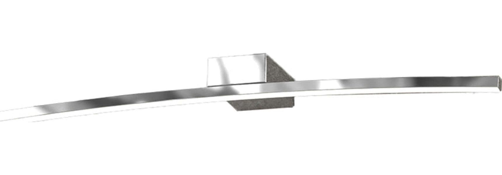 Applique-Moderna-Curved-Metallo-Cromo-Diffusore-Bianco-Led-6W-Calda-50Cm