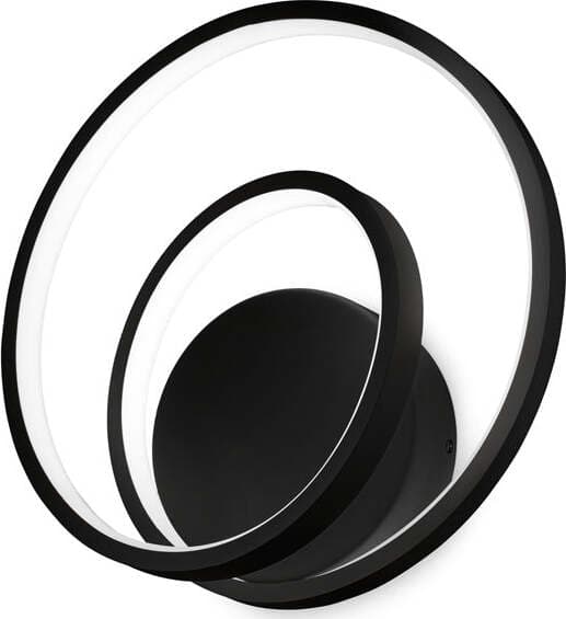 Applique-Moderna-Dali-Oz-Metallo-Nero-Led-28W-3000K-Luce-Calda