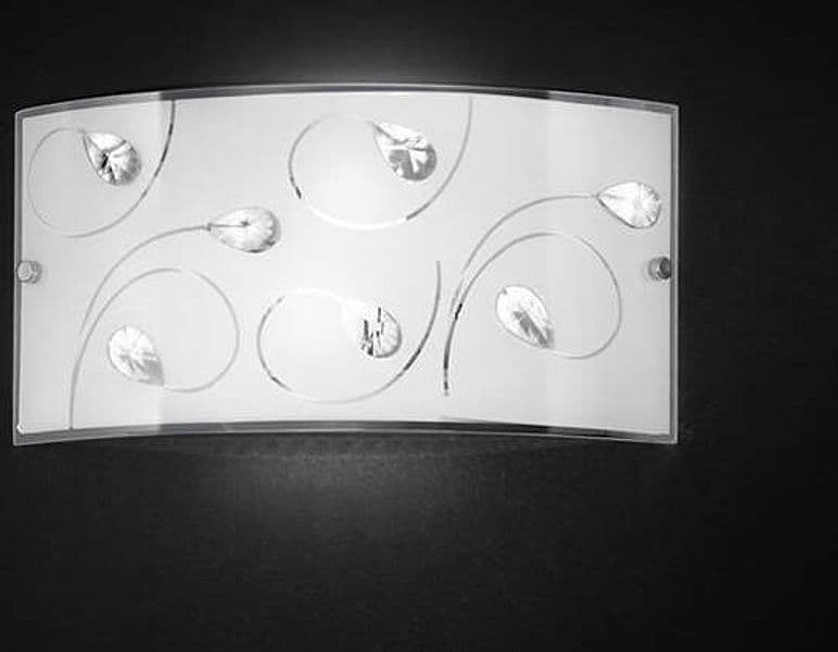 Applique-Moderna-Drop-Bianco-2-Luci-E27-Con-Cristalli