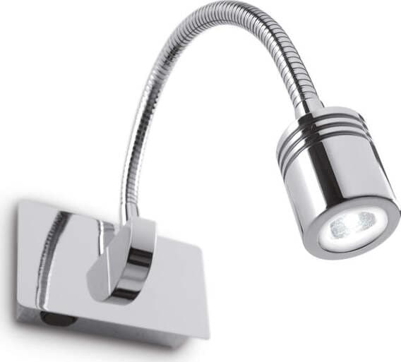 Applique-Moderna-Dynamo-Metallo-Cromo-Flessibile-Led-3W-4000K