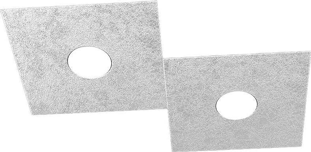 Applique-Moderna-Eccentric-Metallo-Foglia-Argento-2-Luci-Gx53