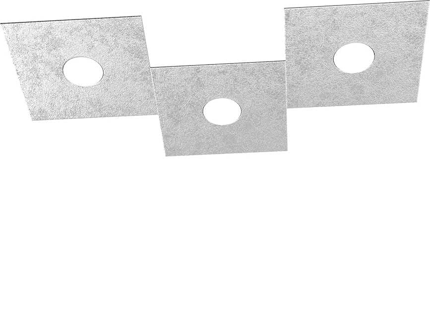 Applique-Moderna-Eccentric-Metallo-Foglia-Argento-3-Luci-Gx53