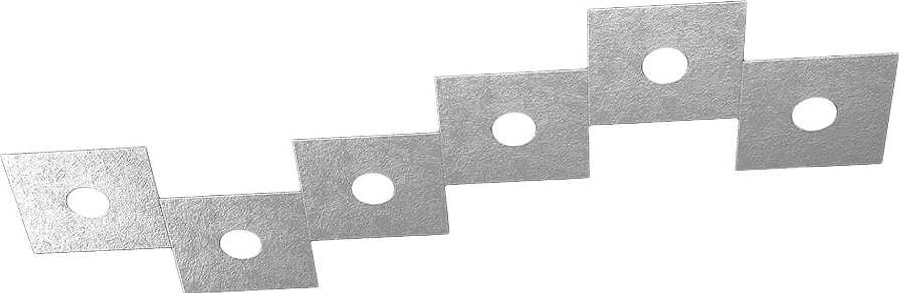 Applique-Moderna-Eccentric-Metallo-Foglia-Argento-6-Luci-Gx53
