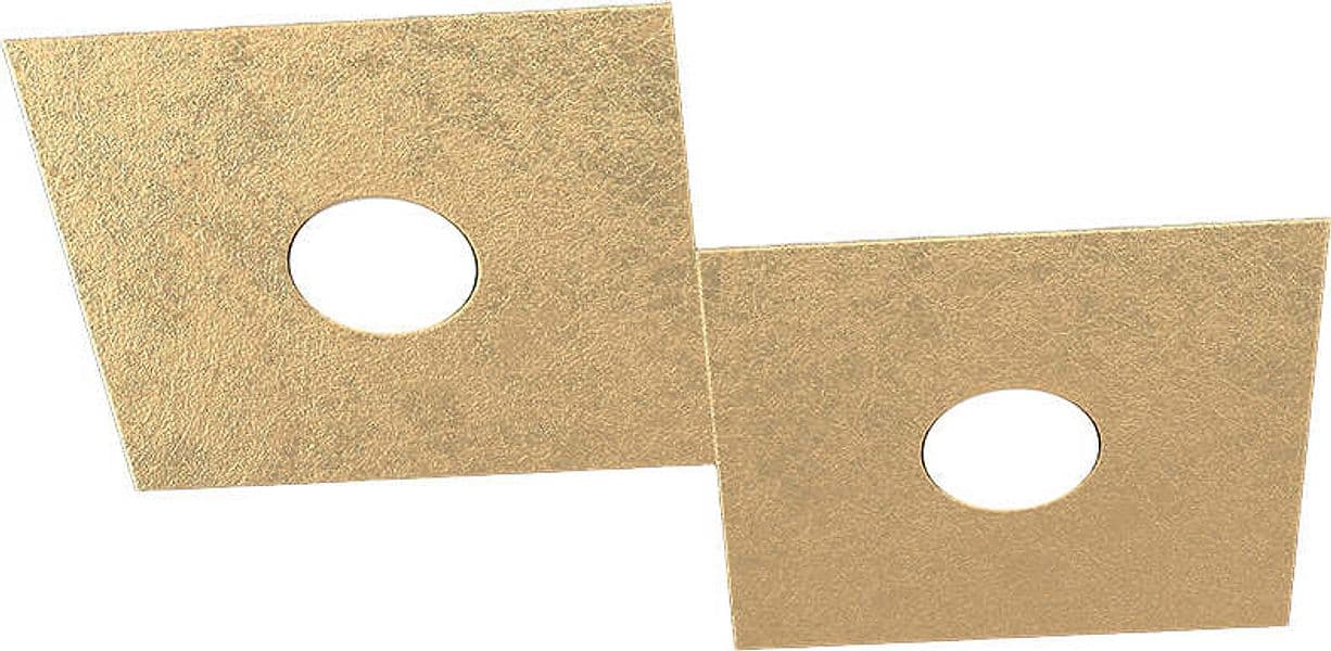 Applique-Moderna-Eccentric-Metallo-Foglia-Oro-2-Luci-Gx53