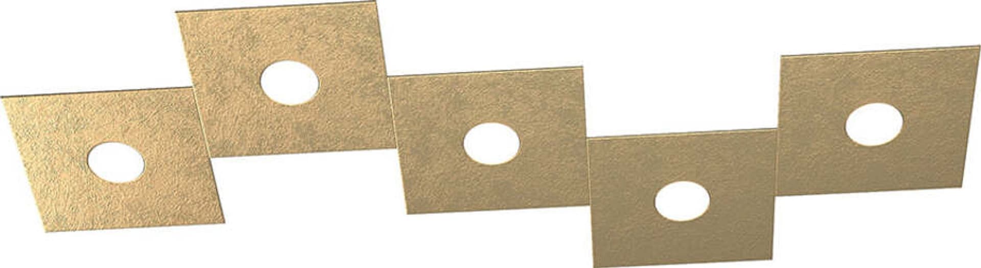 Applique-Moderna-Eccentric-Metallo-Foglia-Oro-5-Luci-Gx53