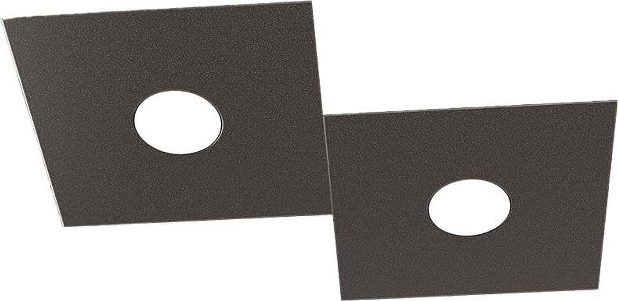 Applique-Moderna-Eccentric-Metallo-Marrone-2-Luci-Gx53