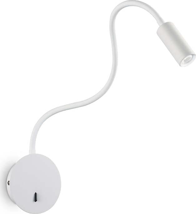 Applique-Moderna-Focus-2-Metallo-Bianco-Led-3,5W-3000K-Luce-Calda