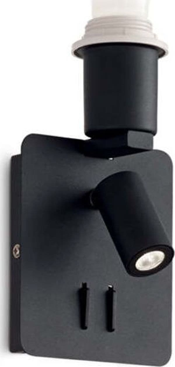 Applique-Moderna-Gea-Metallo-Nero-2-Luci-E27