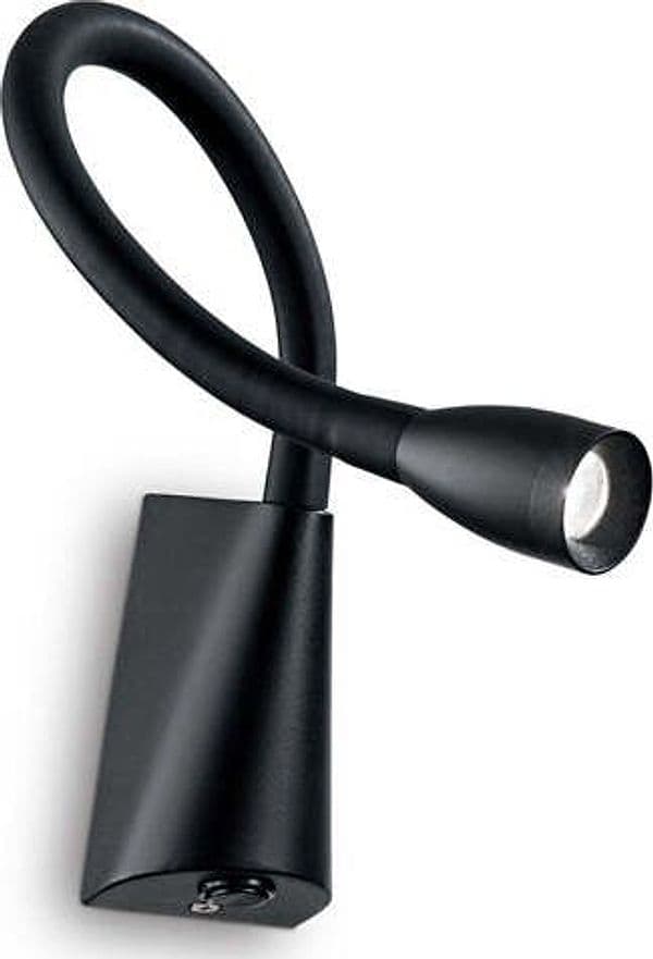 Applique-Moderna-Goose-Metallo-Nero-Led-3W-3000K-Luce-Calda