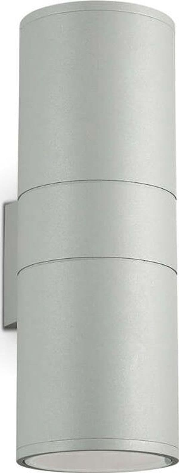 Applique-Moderna-Gun-Alluminio-Grigio-2-Luci-E27