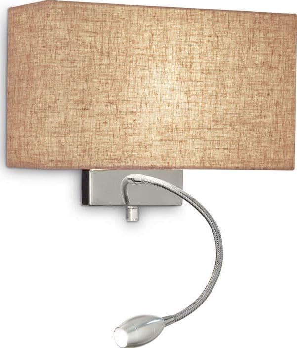 Applique-Moderna-Hotel-Metallo-Canvas-2-Luci-E27+Led-1,5W