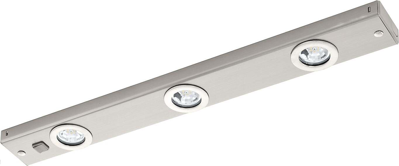 Applique-Moderna-Kob-Led-Acciaio-Nichel-Satinato-3-Luci-Led-2,3W