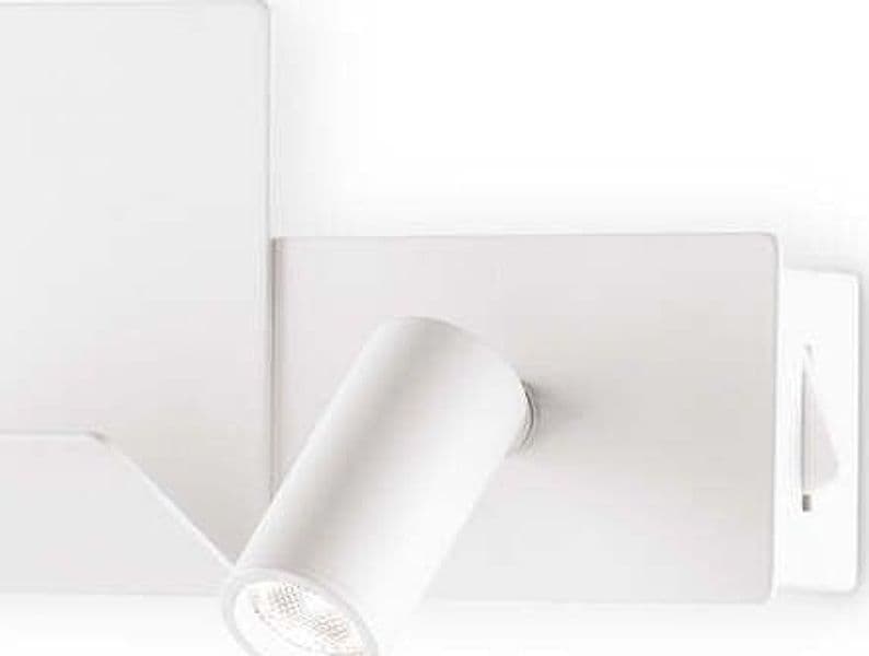 Applique-Moderna-Komodo-2-Metallo-Bianco-Led-4,5W-3000K-Luce-Calda