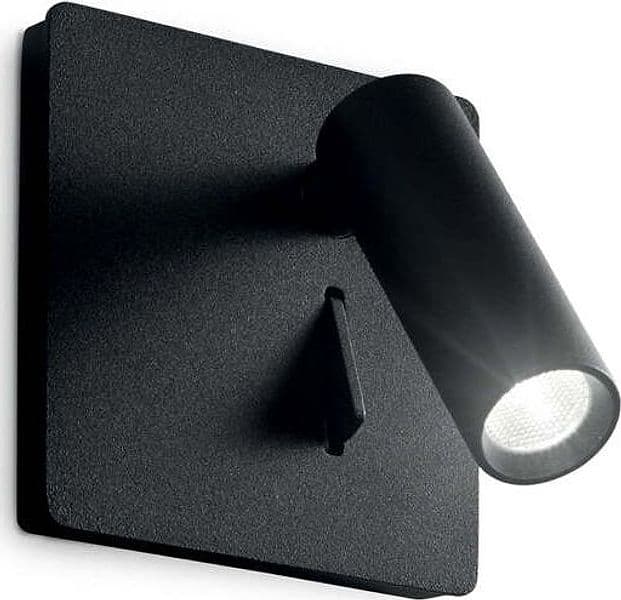 Applique-Moderna-Lite-Metallo-Nero-Led-3W-3000K-Luce-Calda