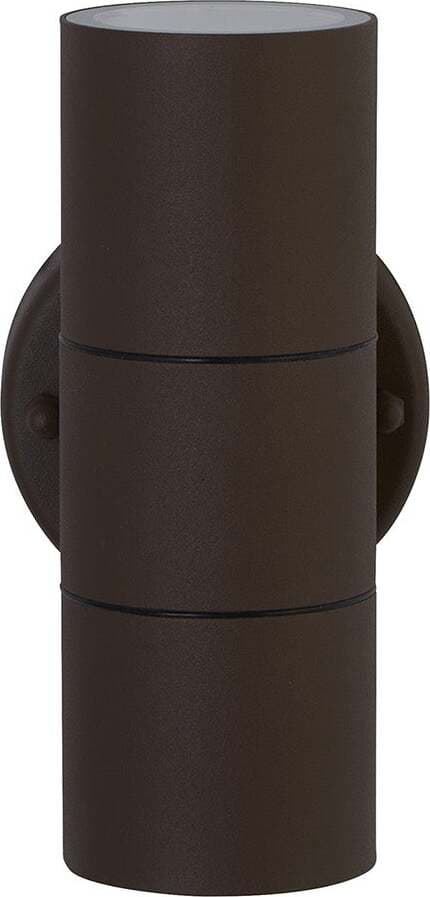 Applique-Moderna-Metro-Acciaio-Marrone-Vetro-2-Luci-Gu10