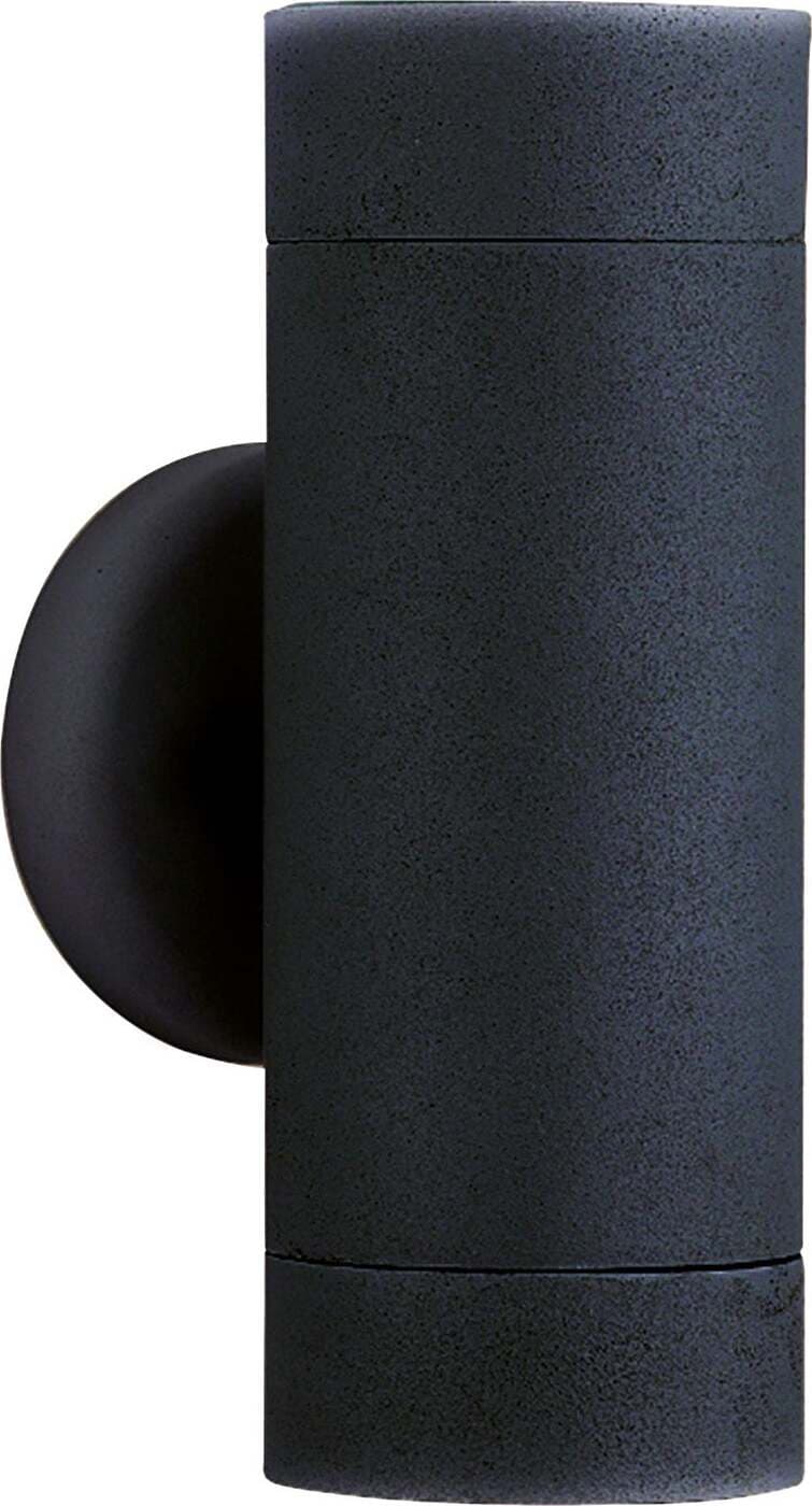 Applique-Moderna-Metro-Alluminio-Nero-Vetro-2-Luci-Gu10