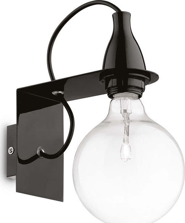 Applique-Moderna-Minimal-Metallo-Nero-1-Luce-E27-8W-3000K-Luce-Calda