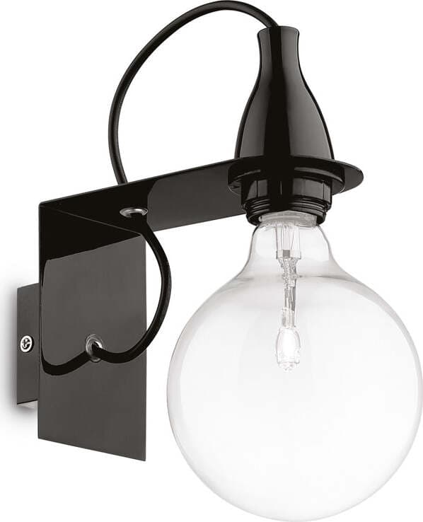 Applique-Moderna-Minimal-Metallo-Nero-1-Luce-E27-8W-3000K-Luce-Calda
