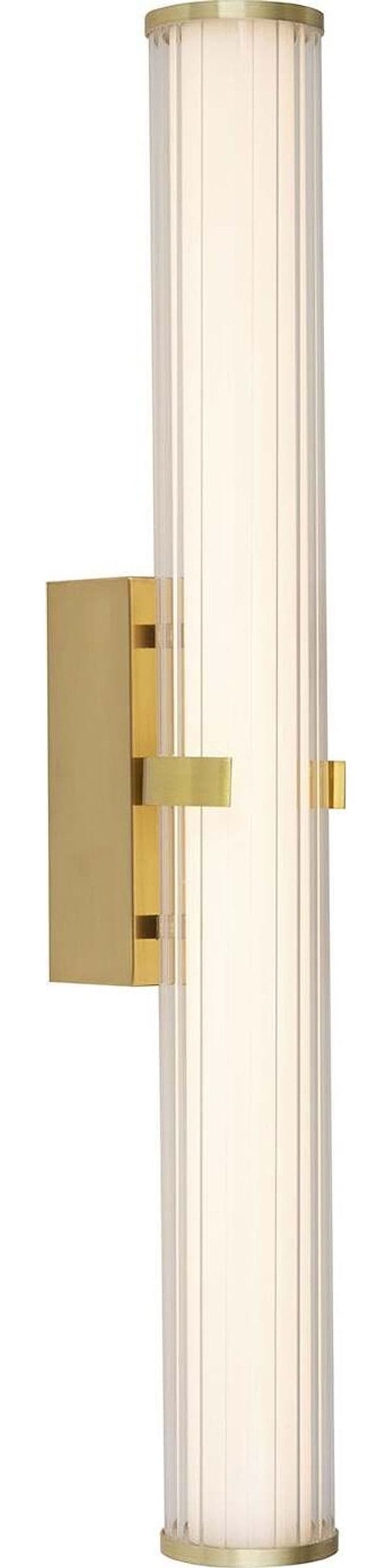 Applique-Moderna-Morsetto-Acciaio-Oro-Vetro-Bianco-Led-23W-3000K